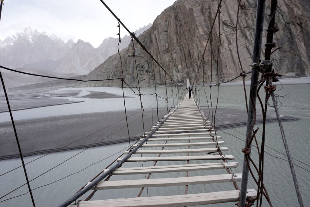 Rope bridge of Passu, Pakistan