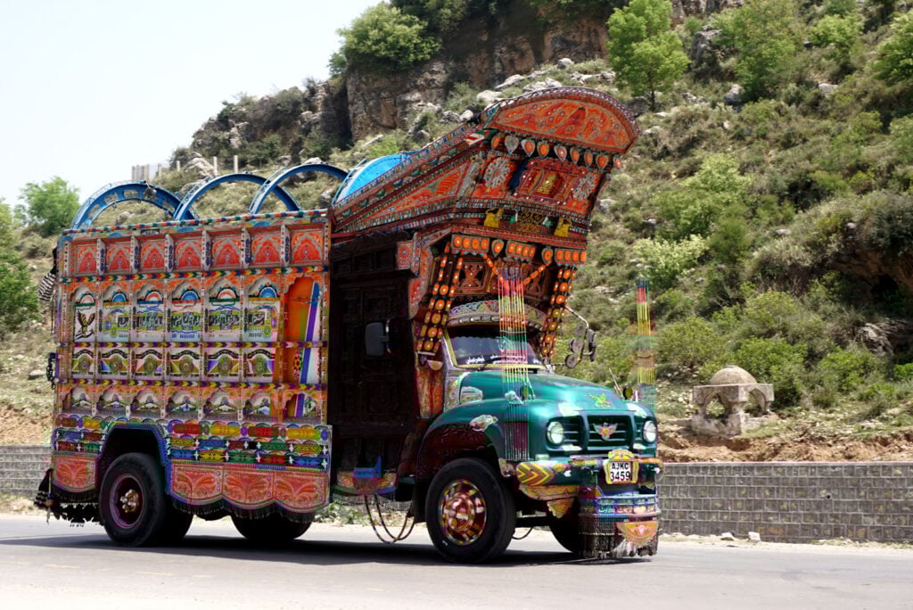 Amazingly decorated Pakistani truck