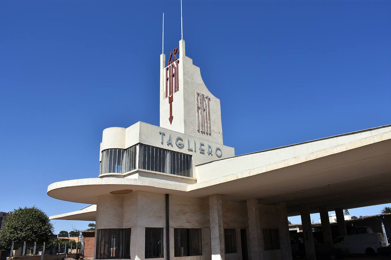 Art Deco building of the Fiat in Asmara, Eritrea