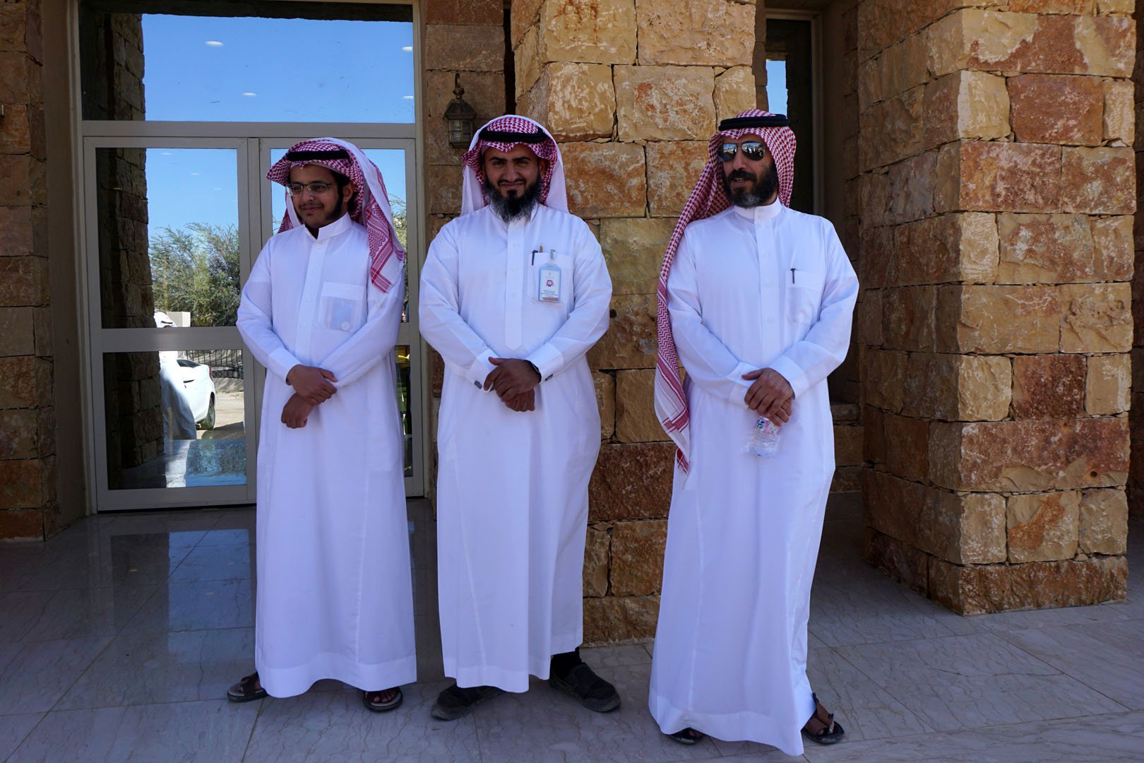 Local men at the Archeologisch Museun Jerash in Saudi Arabia