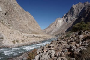 waghan border with Afghanistan in Tajikistan