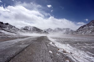 pamir highway view in tajikistan