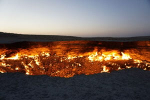 darwaza gas crater in turkmenistan