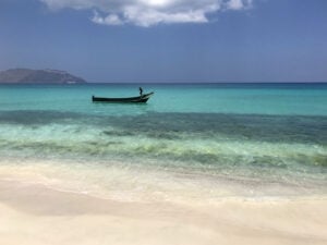 traditional boat at Shuaab Beach, Socotra, Yemen