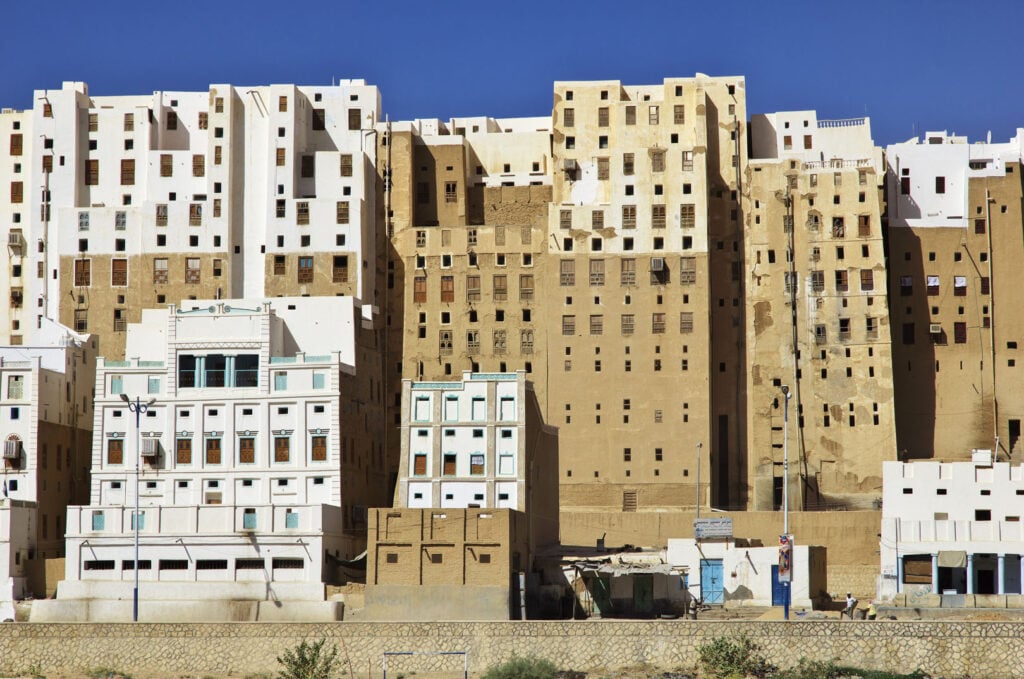 Yemen Hadramaut mud buildings