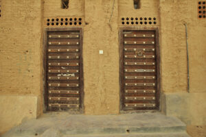 traditional wooden doors, hadramaut, yemen