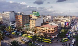 buildings and street in Nairobi Kenya