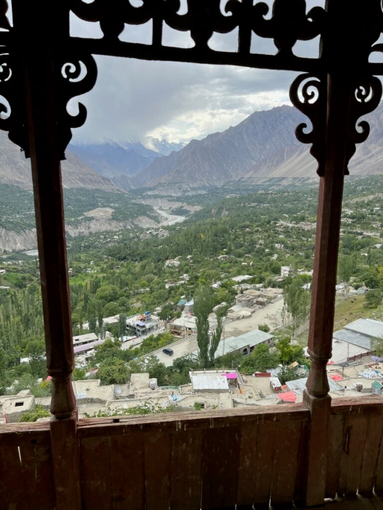 Pakistan Hunza Valley Baltit Fort view into valley