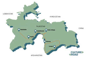 Tajikistan Pamir Highway Tour Map