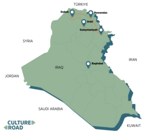 Iraq Kurdistan NYE Tour map