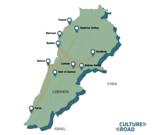 Lebanon Tour Map