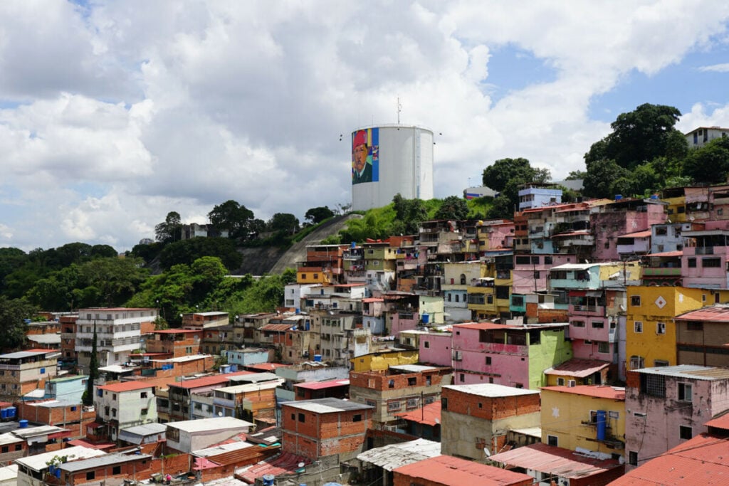 Colourful houses in Caracas in Venezuela