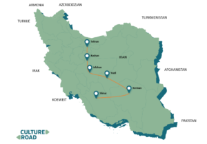 classic iran tour map