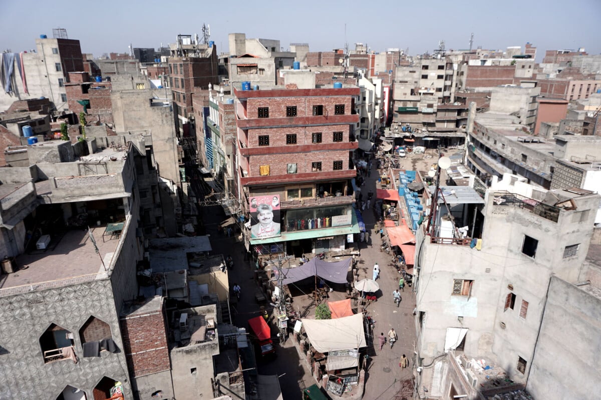 the walled city from above, lahore