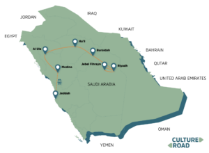 Saudi Arabia tour map