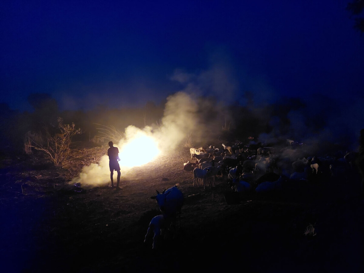 mundari camp gathering night