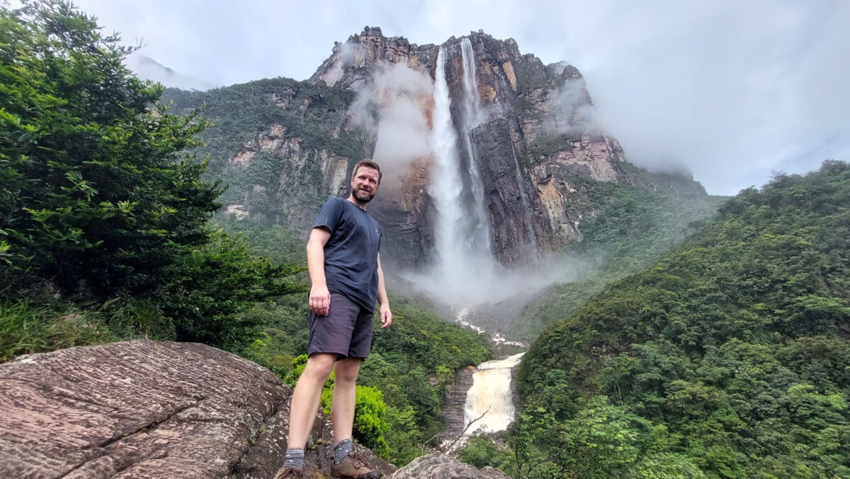 Rik in front of angel falls